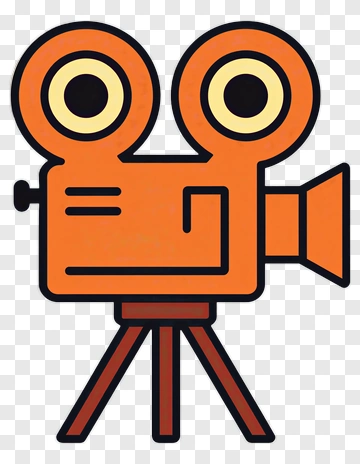 Cartoon Camera On Tripod PNG