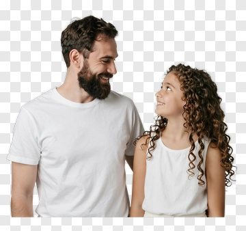 Happy Father And Daughter Smiling Together PNG
