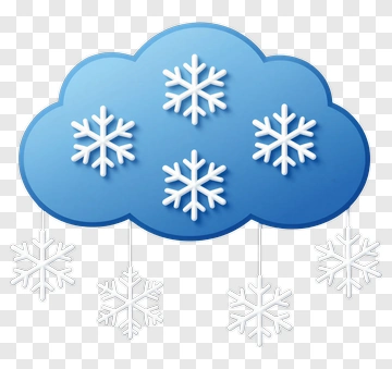 Snow Cloud With Falling Snowflakes PNG