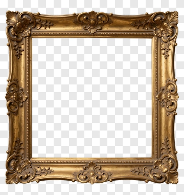 Ornate Gold Picture Frame PNG