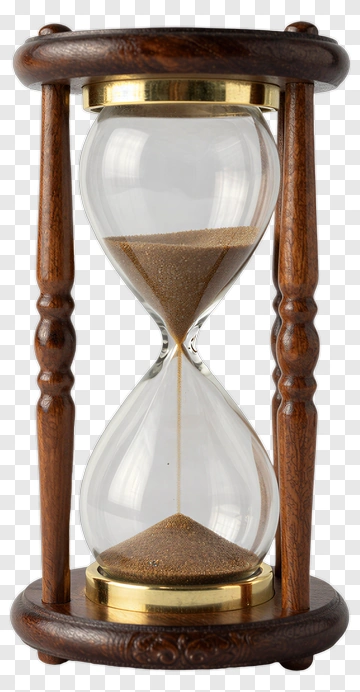 Wooden Hourglass With Sand PNG