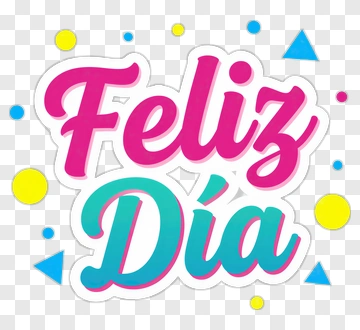 Feliz Día Greeting Card Design PNG