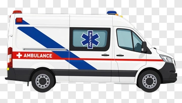 Ambulance Vehicle With Emergency Lights PNG