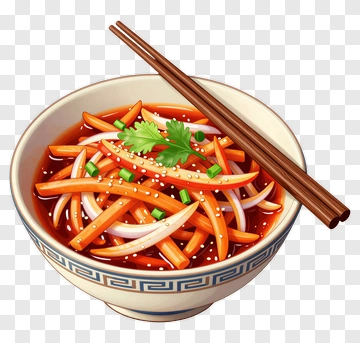 Bowl Of Noodles With Chopsticks PNG