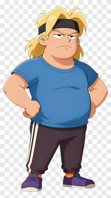 Cartoon Boy Standing With Hands On Hips PNG