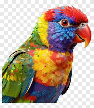 Colorful Parrot With Vibrant Feathers PNG