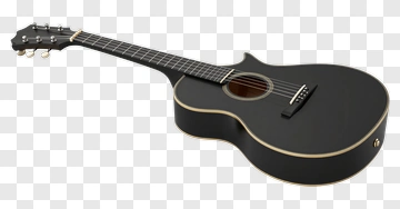 Black Acoustic Guitar PNG