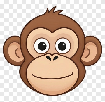Cartoon Monkey Face PNG