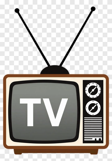 Retro Television With Antennas PNG