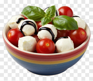 Colorful Caprese Salad With Mozzarella And Tomatoes PNG