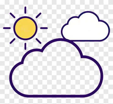 Sun And Clouds Illustration PNG