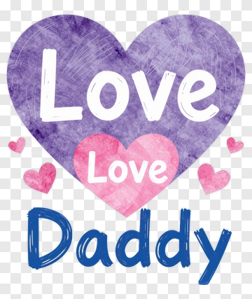 Love Daddy Heart Design PNG