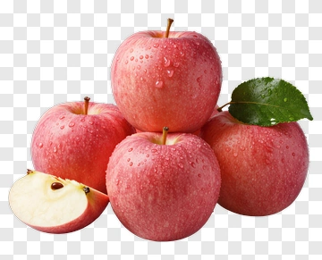Fresh Red Apples With Water Droplets PNG