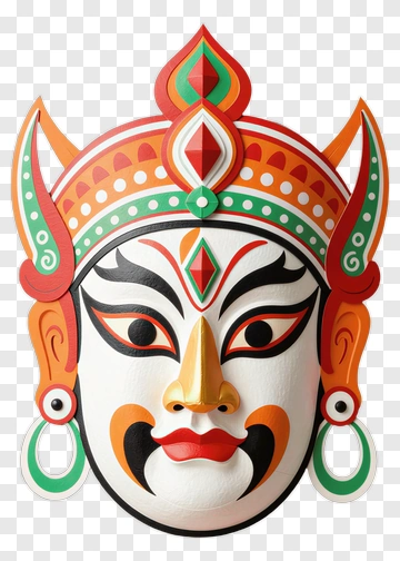 Colorful Traditional Mask PNG