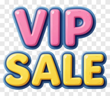 Vip Sale Text PNG