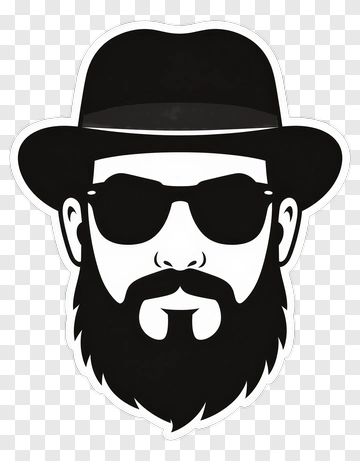 Stylized Man With Hat And Sunglasses PNG