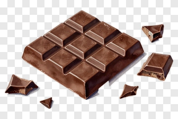 Chocolate Bar With Broken Pieces PNG