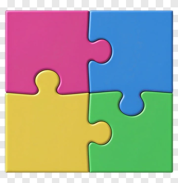 Colorful Puzzle Pieces PNG