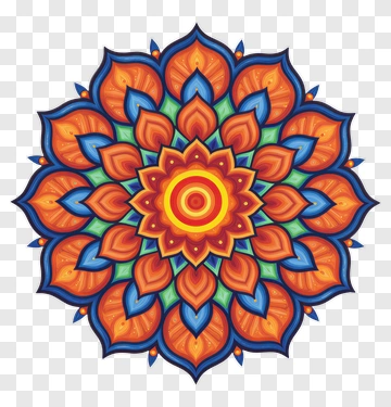 Colorful Mandala Design PNG