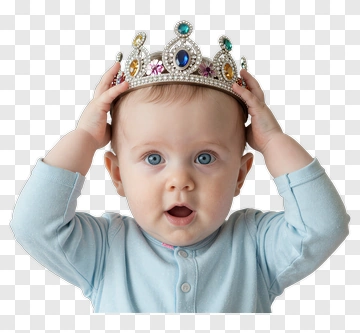 Baby Wearing A Crown PNG