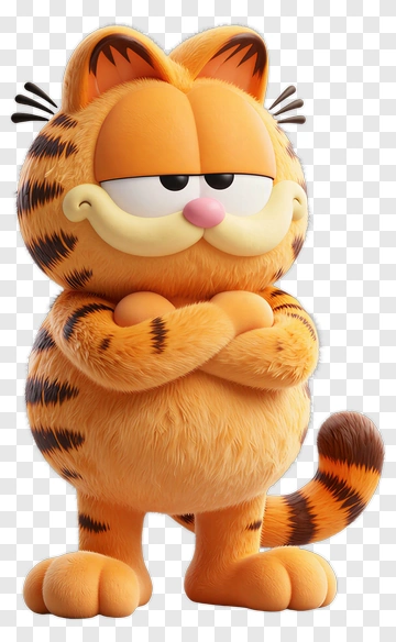 3D Cartoon Cat With A Confident Pose PNG