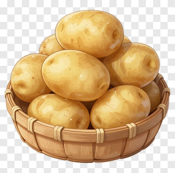 Basket Of Potatoes PNG