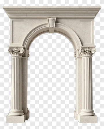 Classic Stone Archway With Columns PNG