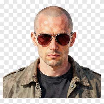 Man Wearing Sunglasses And Jacket PNG