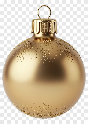 Gold Christmas Ornament PNG