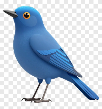 Cartoon Blue Bird PNG
