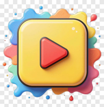 Colorful Play Button Icon PNG