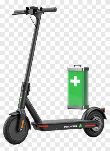 Electric Scooter With Battery PNG