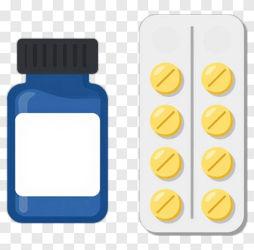 Medicine Bottle And Blister Pack Of Pills PNG