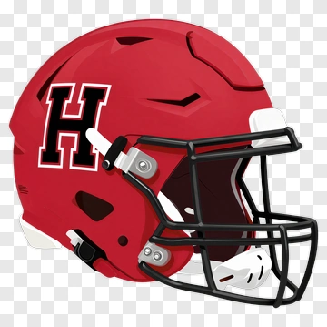 Red Football Helmet With H Logo PNG