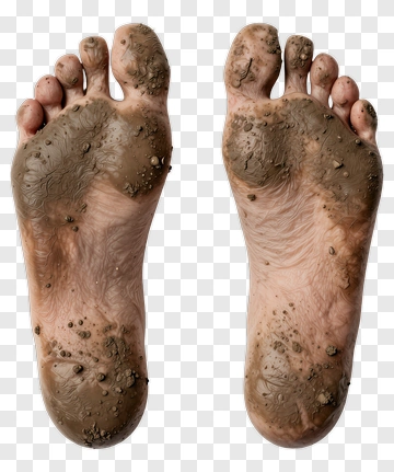 Dirty Feet With Mud And Debris PNG
