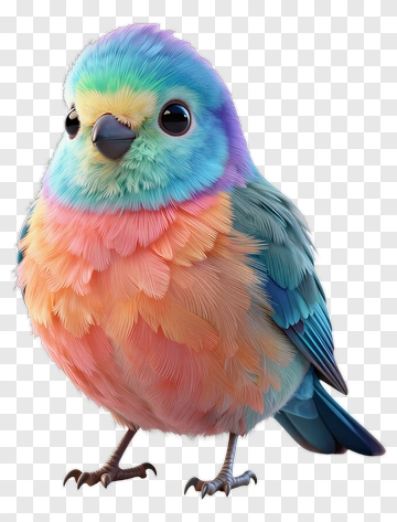 Colorful Bird With Vibrant Feathers PNG