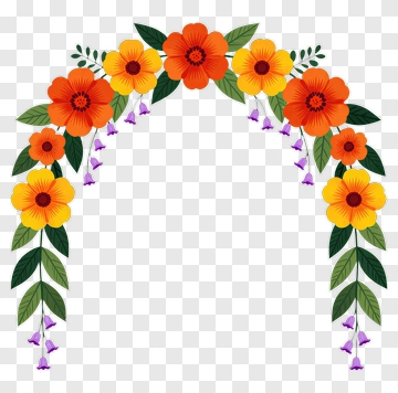 Colorful Floral Arch PNG