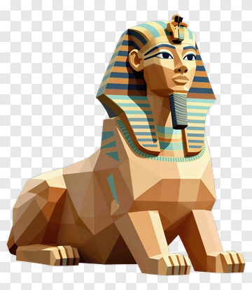3D Sphinx Sculpture PNG