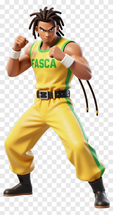 3D Character In Yellow Sports Outfit PNG