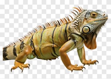 Iguana Standing In A Natural Pose PNG