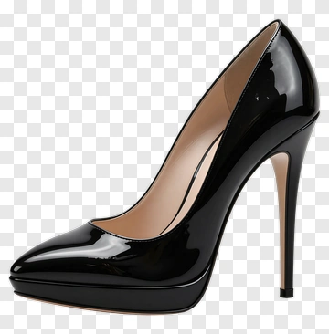 Black High Heel Shoe PNG