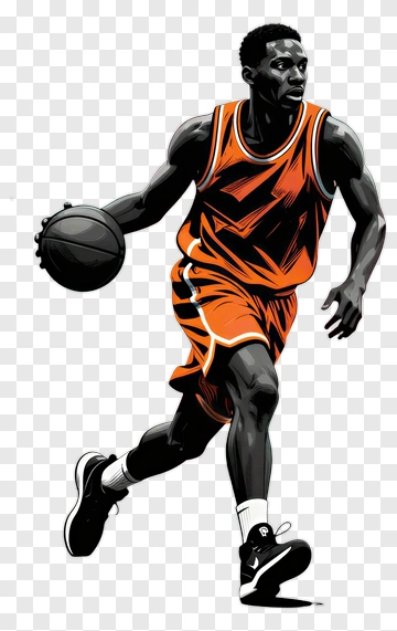 Basketball Player Dribbling A Ball PNG