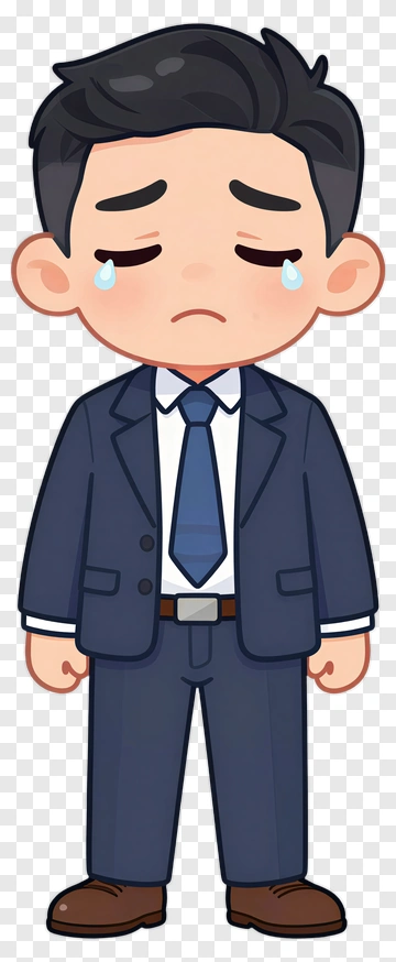 Sad Businessman In Suit PNG