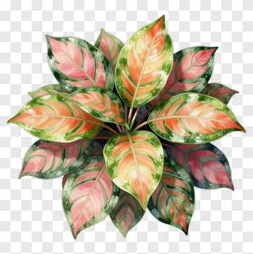 Colorful Leaves Arrangement PNG