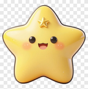 Cartoon Smiling Star Character PNG