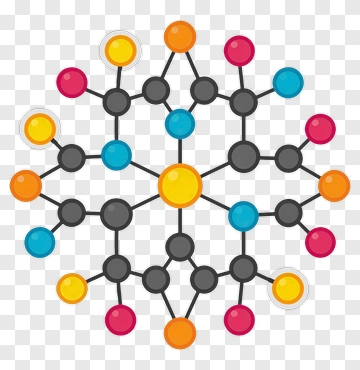 Colorful Network Diagram PNG