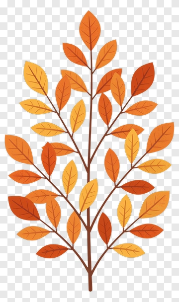 Colorful Autumn Leaf Branch PNG