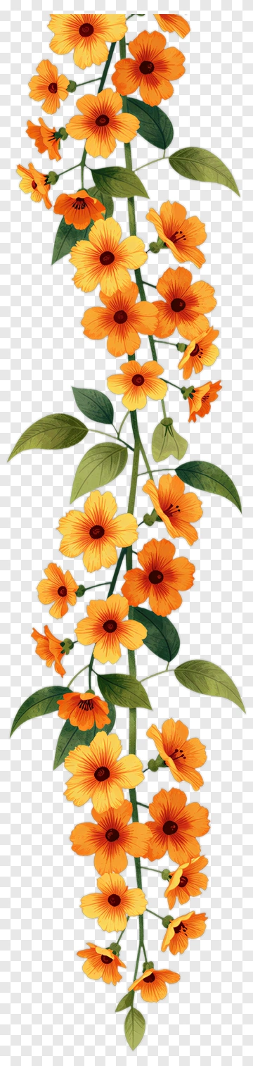 Colorful Floral Arrangement With Orange Flowers PNG