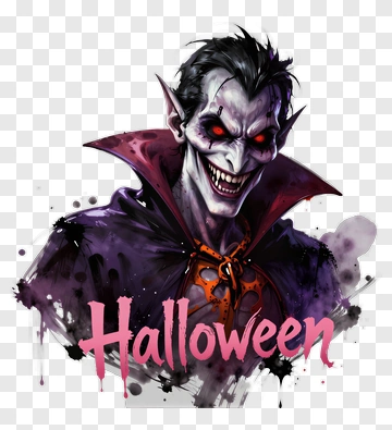 Halloween Vampire Character PNG
