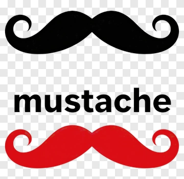 Mustache Graphic Design PNG